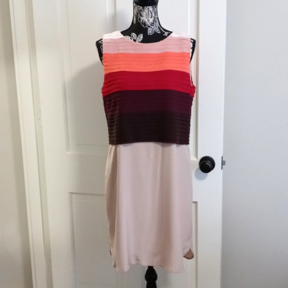 🆕️ 💋Marie Oliver💋 - Crimson/Multi Farren Silk Chiffon Dress